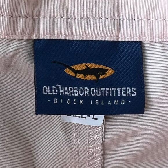 Old Harbor Outfitters OHO Cargo Swim Shorts Pink / Grey / Yellow Men's Large (L) - Picture 4 of 8